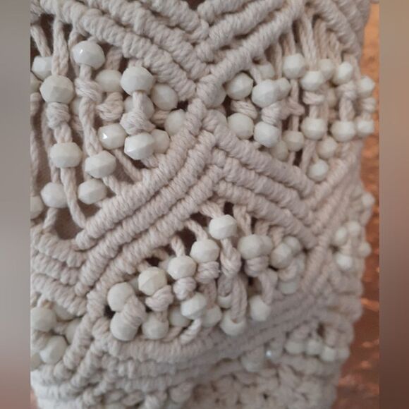 Zara Woven Macrame Bucket Bag - Picture 4 of 14